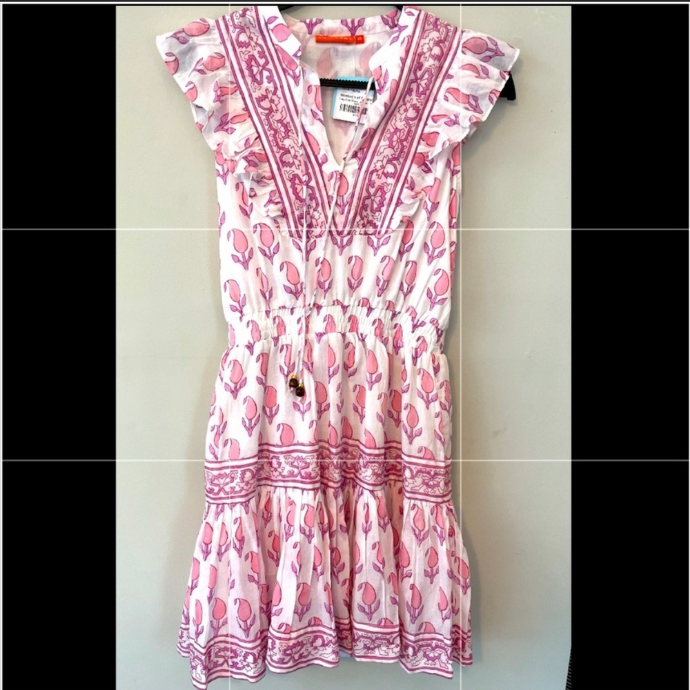 Oliphant smocked waist mini dress